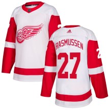 Youth Adidas Detroit Red Wings Michael Rasmussen White Jersey - Authentic