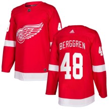 Youth Adidas Detroit Red Wings Jonatan Berggren Red Home Jersey - Authentic