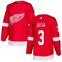 Youth Adidas Detroit Red Wings Alex Biega Red Home Jersey - Authentic