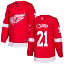 Youth Adidas Detroit Red Wings Austin Czarnik Red Home Jersey - Authentic