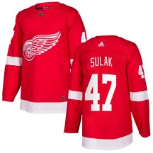 Youth Adidas Detroit Red Wings Libor Sulak Red Home Jersey - Authentic
