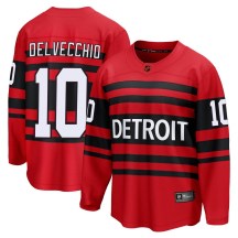 Youth Fanatics Branded Detroit Red Wings Alex Delvecchio Red Special Edition 2.0 Jersey - Breakaway