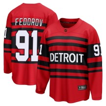 Youth Fanatics Branded Detroit Red Wings Sergei Fedorov Red Special Edition 2.0 Jersey - Breakaway
