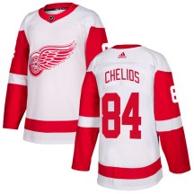 Men's Adidas Detroit Red Wings Jake Chelios White Jersey - Authentic