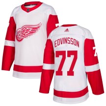 Men's Adidas Detroit Red Wings Simon Edvinsson White Jersey - Authentic Men's Adidas Detroit Red Wings Simon Edvinsson White Jersey - Authentic