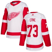 Men's Adidas Detroit Red Wings Adam Erne White Jersey - Authentic
