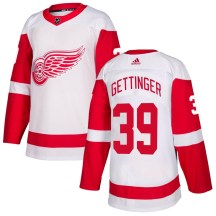 Men's Adidas Detroit Red Wings Tim Gettinger White Jersey - Authentic
