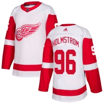Men's Adidas Detroit Red Wings Tomas Holmstrom White Jersey - Authentic