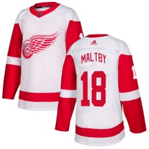 Men's Adidas Detroit Red Wings Kirk Maltby White Jersey - Authentic