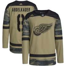 Men's Adidas Detroit Red Wings Justin Abdelkader Camo Military Appreciation Practice Jersey - Authentic