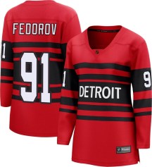 Women's Fanatics Branded Detroit Red Wings Sergei Fedorov Red Special Edition 2.0 Jersey - Breakaway