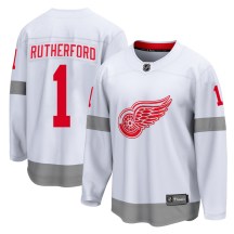 Youth Fanatics Branded Detroit Red Wings Jim Rutherford White 2020/21 Special Edition Jersey - Breakaway