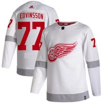 Youth Adidas Detroit Red Wings Simon Edvinsson White 2020/21 Reverse Retro Jersey - Authentic Youth Adidas Detroit Red Wings Simon Edvinsson White 2020/21 Reverse Retro Jersey - Authentic
