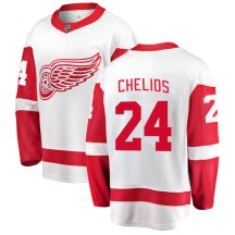 Youth Fanatics Branded Detroit Red Wings Chris Chelios White Away Jersey - Breakaway