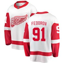 Youth Fanatics Branded Detroit Red Wings Sergei Fedorov White Away Jersey - Breakaway