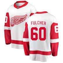 Youth Fanatics Branded Detroit Red Wings Kaden Fulcher White Away Jersey - Breakaway