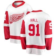 Youth Fanatics Branded Detroit Red Wings Curtis Hall White Away Jersey - Breakaway