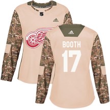 Women's Adidas Detroit Red Wings David Booth Camo Veterans Day Practice Jersey - Authentic