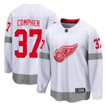 Men's Fanatics Branded Detroit Red Wings J.T. Compher White 2020/21 Special Edition Jersey - Breakaway