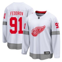 Men's Fanatics Branded Detroit Red Wings Sergei Fedorov White 2020/21 Special Edition Jersey - Breakaway