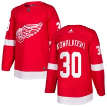 Men's Adidas Detroit Red Wings Justin Kowalkoski Red Home Jersey - Authentic