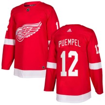 Men's Adidas Detroit Red Wings Matt Puempel Red Home Jersey - Authentic