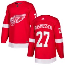 Men's Adidas Detroit Red Wings Michael Rasmussen Red Home Jersey - Authentic