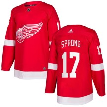 Men's Adidas Detroit Red Wings Daniel Sprong Red Home Jersey - Authentic