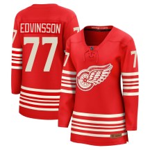 Women's Fanatics Detroit Red Wings Simon Edvinsson Red Centennial Jersey - Breakaway Women's Fanatics Detroit Red Wings Simon Edvinsson Red Centennial Jersey - Breakaway
