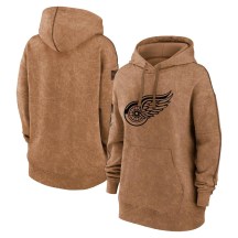 Women's Detroit Red Wings Brown 2023 Salute to Service Pullover Hoodie -