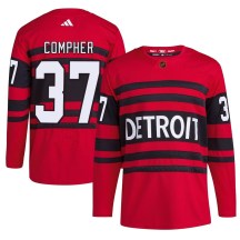 Men's Adidas Detroit Red Wings J.T. Compher Red Reverse Retro 2.0 Jersey - Authentic
