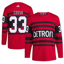 Men's Adidas Detroit Red Wings Sebastian Cossa Red Reverse Retro 2.0 Jersey - Authentic