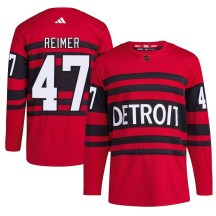 Men's Adidas Detroit Red Wings James Reimer Red Reverse Retro 2.0 Jersey - Authentic