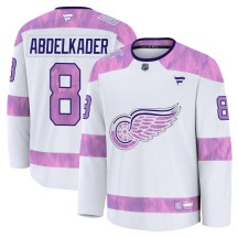 Youth Fanatics Detroit Red Wings Justin Abdelkader White 2024 Hockey Fights Cancer Practice Jersey - Premium Youth Fanatics Detroit Red Wings Justin Abdelkader White 2024 Hockey Fights Cancer Practice Jersey - Premium