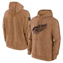 Youth Detroit Red Wings Brown 2023 Salute to Service Club Pullover Hoodie -