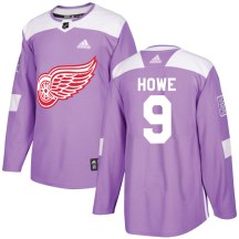 Youth Adidas Detroit Red Wings Gordie Howe Purple Hockey Fights Cancer Practice Jersey - Authentic Youth Adidas Detroit Red Wings Gordie Howe Purple Hockey Fights Cancer Practice Jersey - Authentic
