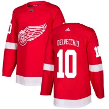 Youth Adidas Detroit Red Wings Alex Delvecchio Red Home Jersey - Authentic
