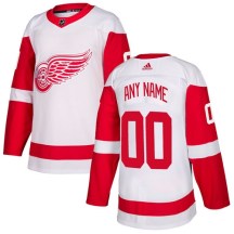 Women's Adidas Detroit Red Wings Custom White Away Jersey - Authentic