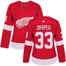 Women's Adidas Detroit Red Wings Kris Draper Red Home Jersey - Authentic