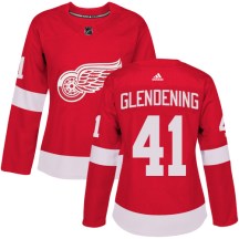 Women's Adidas Detroit Red Wings Luke Glendening Red Home Jersey - Authentic