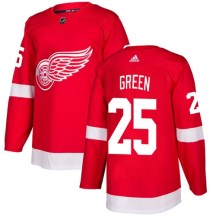 Youth Adidas Detroit Red Wings Mike Green Green Red Home Jersey - Authentic