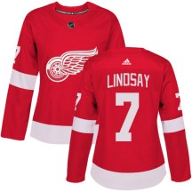 Women's Adidas Detroit Red Wings Ted Lindsay Red Home Jersey - Authentic