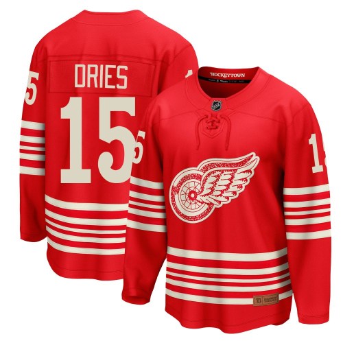 Men's Fanatics Detroit Red Wings Sheldon Dries Red Centennial Jersey - Breakaway Men's Fanatics Detroit Red Wings Sheldon Dries Red Centennial Jersey - Breakaway