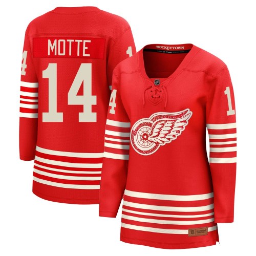 Women's Fanatics Detroit Red Wings Tyler Motte Red Centennial Jersey - Breakaway Women's Fanatics Detroit Red Wings Tyler Motte Red Centennial Jersey - Breakaway