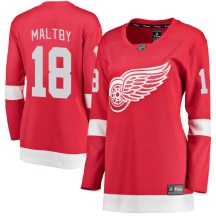 Women's Fanatics Branded Detroit Red Wings Kirk Maltby Red Home Jersey - Breakaway Women's Fanatics Branded Detroit Red Wings Kirk Maltby Red Home Jersey - Breakaway