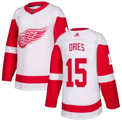 Youth Adidas Detroit Red Wings Sheldon Dries White Jersey - Authentic