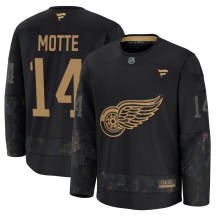 Men's Fanatics Detroit Red Wings Tyler Motte Black 2024 Military Appreciation Practice Jersey - Premium Men's Fanatics Detroit Red Wings Tyler Motte Black 2024 Military Appreciation Practice Jersey - Premium