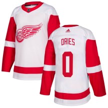 Men's Adidas Detroit Red Wings Sheldon Dries White Jersey - Authentic
